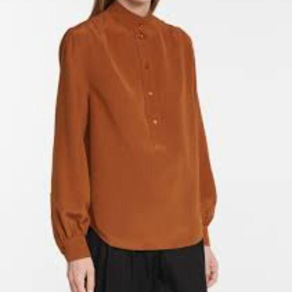 NOUVELLE NEW SILK95FIVE SILK MONTENEGRO TUNIC CARMELO BLOUSE SIZE SM RETAIL $320 - Picture 1 of 9